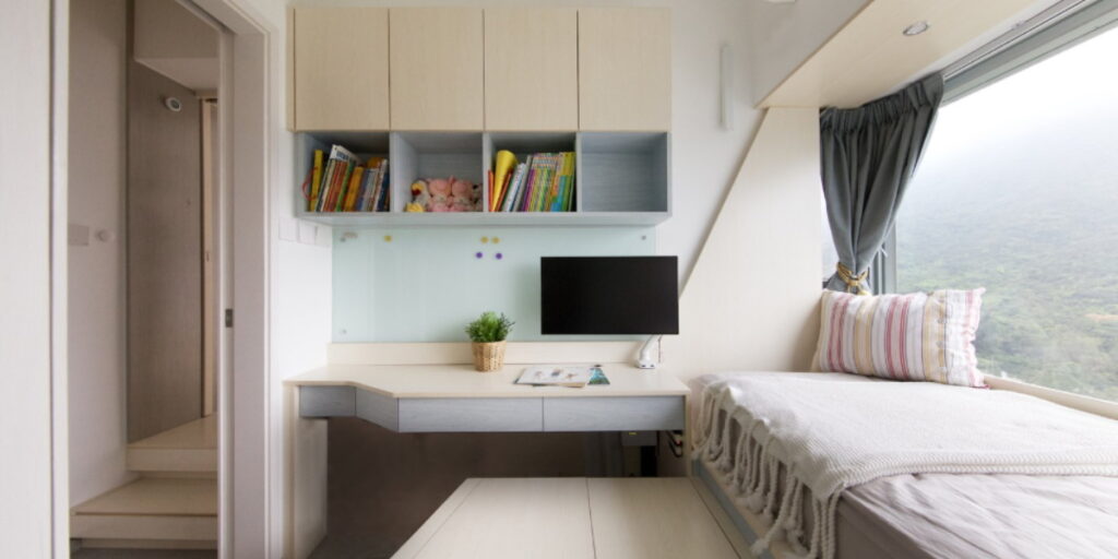 maximise space in a small bedroom