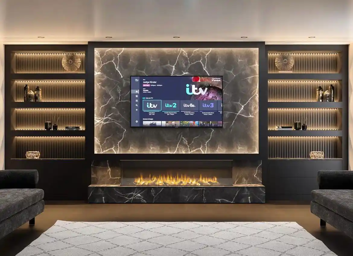Elegant TV wall setup