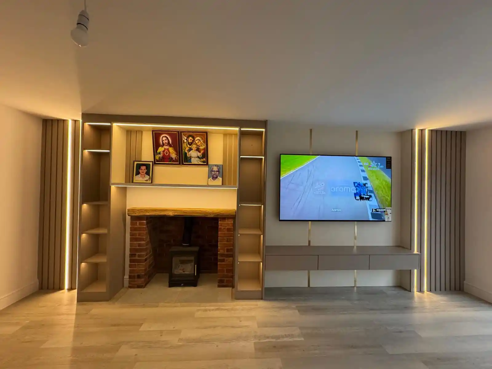 Floating TV cabinet