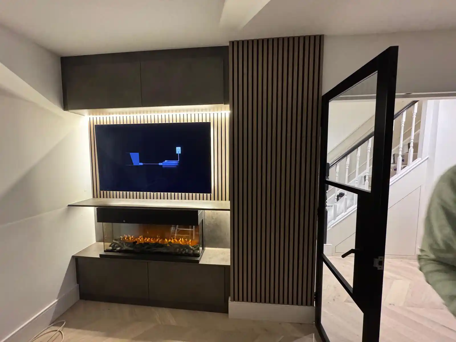 Floating TV wall