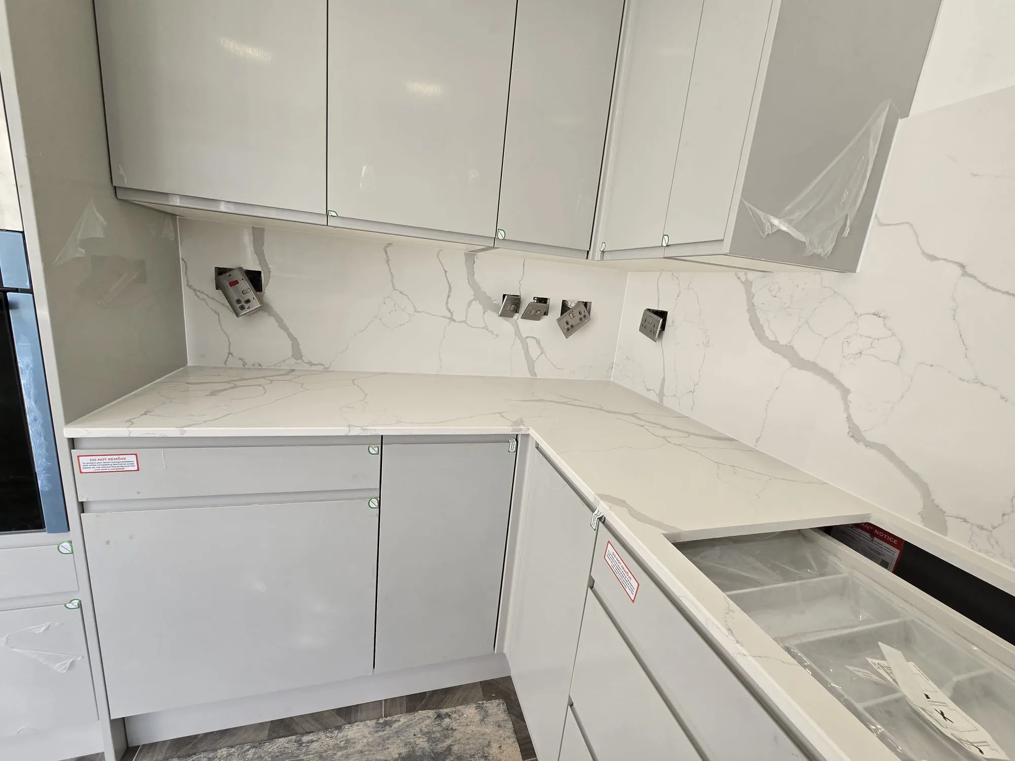 Kitchen with marble top