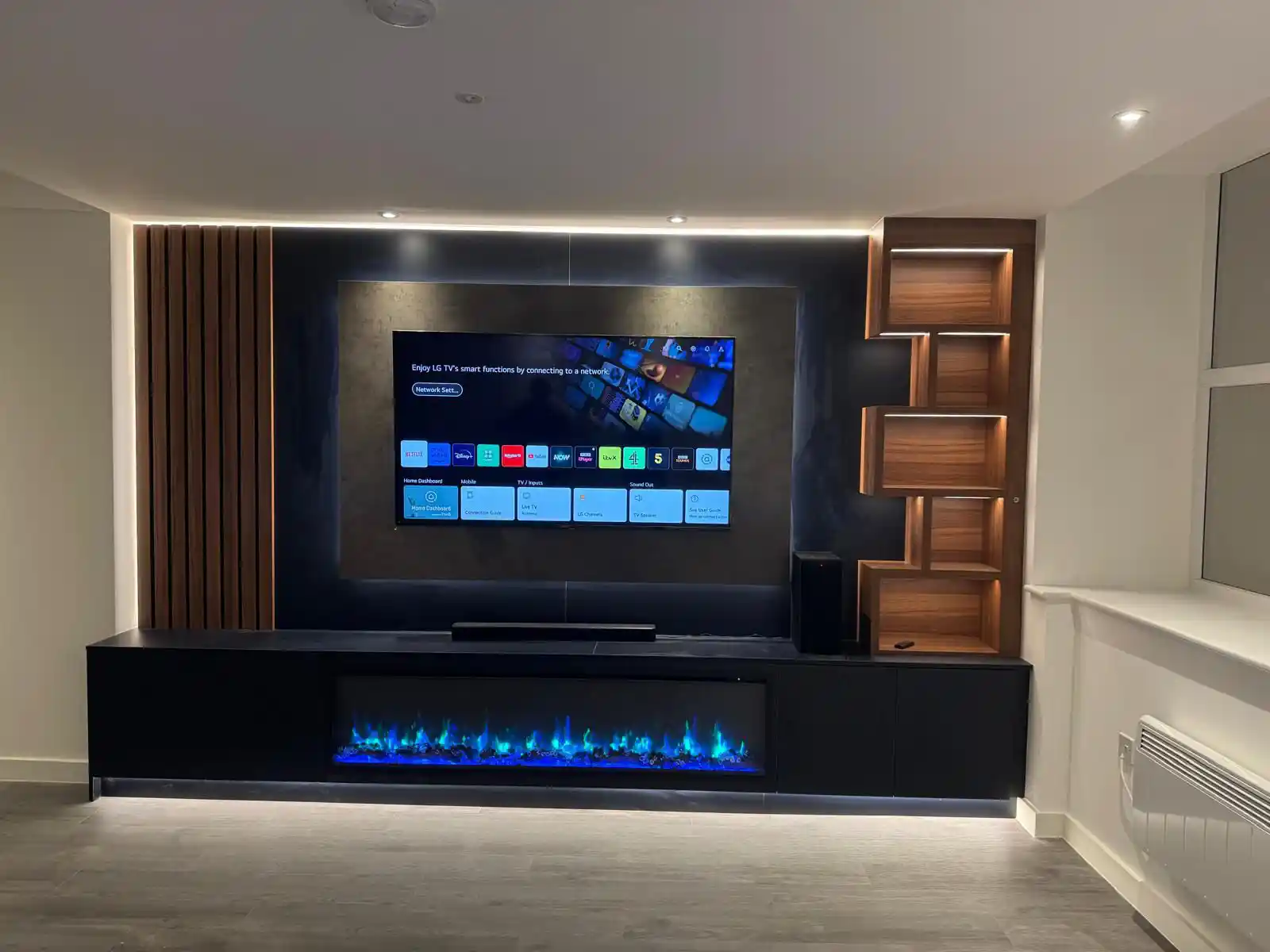 Living room TV wall