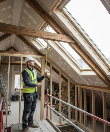 Building construction company in London working on a residential loft conversion project.