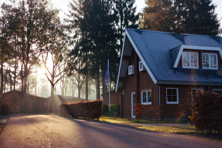 Exterior of a house with dormer windows in the roof