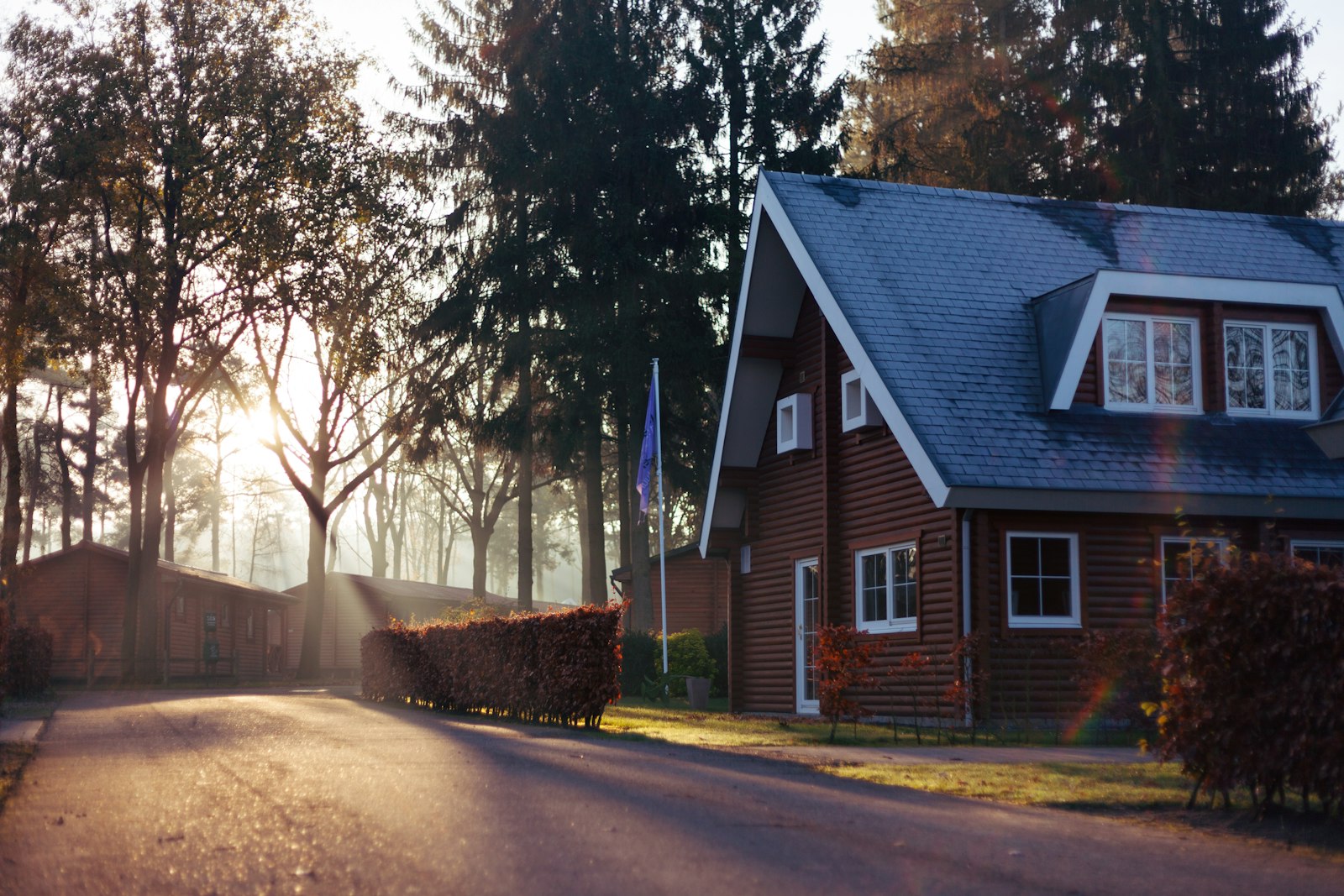 Exterior of a house with dormer windows in the roof