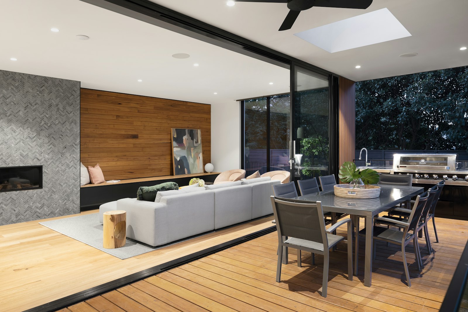 Renovated open-plan living space