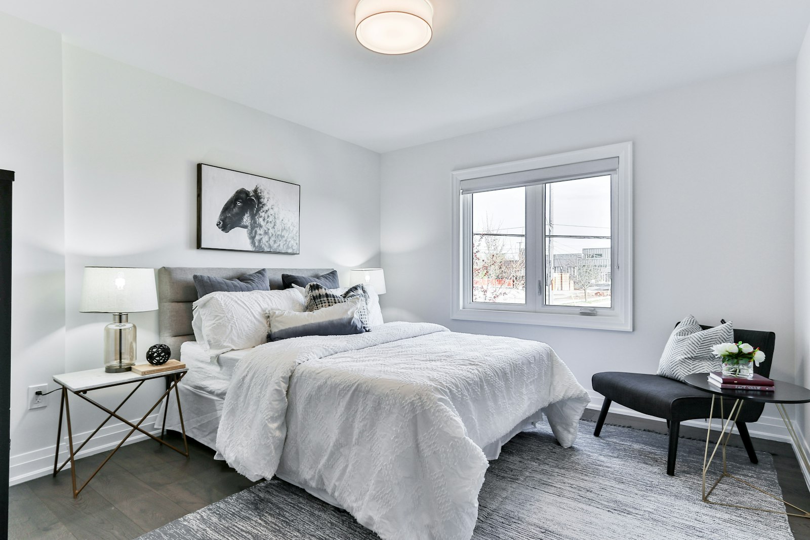 Loft conversion bedroom with dormer